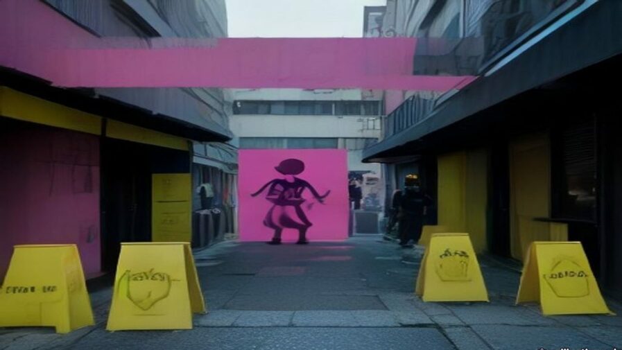 Comic-Illustration: Protest vor Fast-Fashion-Pop-up in Berlin