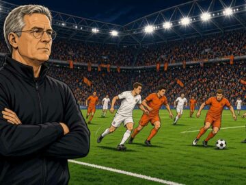 Comic: Trainer an der Seitenlinie Amsterdam
