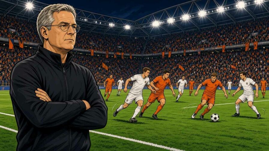 Comic: Trainer an der Seitenlinie Amsterdam