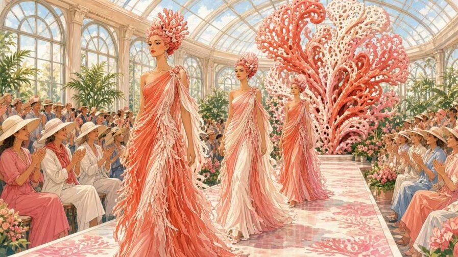 Paris Fashion Week: Balenciagas Korallen-Chic und Icicles Pastell-Befreiung