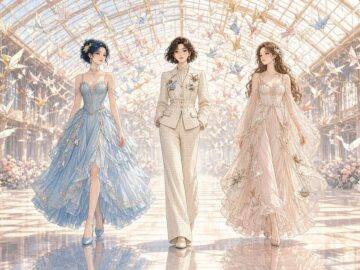 Chanel in Paris: Matthieu Blazy lässt den Tweed fliegen – Papierkraniche über dem Grand Palais