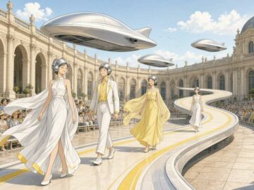 Schwebende Autos im Louvre: Louis Vuitton beendet die Pariser Modewoche mit luftigem Futurismus